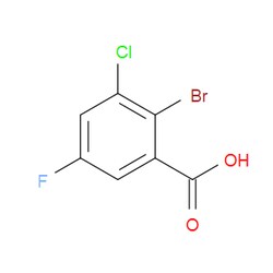 Aobchem&nbsp;2-Bromo-3-chloro-5-fluorobenzoic acid | ≥97% | CAS 1525442-25-4 | C7H3BrClFO2 | 500mg