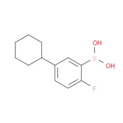 Aobchem&nbsp;(5-Cyclohexyl-2-fluorophenyl)boronic acid | ≥95% | CAS 2225175-07-3 | C12H16BFO2 | 250mg