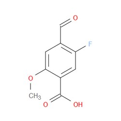 Aobchem&nbsp;5-Fluoro-4-formyl-2-methoxybenzoic acid | ≥95% | CAS 2248311-45-5 | C9H7FO4 | 500mg