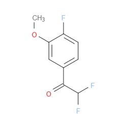 Aobchem&nbsp;2 2-Difluoro-1-(4-fluoro-3-methoxyphenyl)ethanone | ≥95% | CAS 1822671-04-4 | C9H7F3O2 | 250mg
