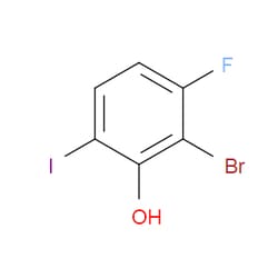 Aobchem&nbsp;2-Bromo-3-fluoro-6-iodophenol | ≥97% | CAS 1805591-42-7 | C6H3BrFIO | 500mg