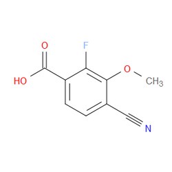 Aobchem&nbsp;4-Cyano-2-fluoro-3-methoxybenzoic acid | ≥95% | CAS 1807249-86-0 | C9H6FNO3 | 250mg