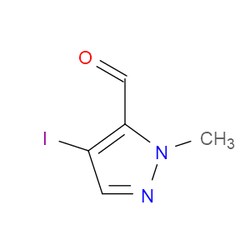 Aobchem&nbsp;4-Iodo-1-methyl-1H-pyrazole-5-carbaldehyde | ≥97% | CAS 959986-66-4 | C5H5IN2O | 500mg