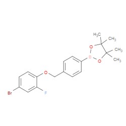 Aobchem&nbsp;2-(4-((4-Bromo-2-fluorophenoxy)methyl)phenyl)-4 4 5 5-tetramethyl-1 3 2-dioxaborolane | ≥97% | CAS 2246646-40-0 | C19H21BBrFO3 | 250mg