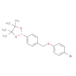 Aobchem&nbsp;2-(4-((4-Bromophenoxy)methyl)phenyl)-4 4 5 5-tetramethyl-1 3 2-dioxaborolane | ≥97% | CAS 2246545-69-5 | C19H22BBrO3 | 250mg