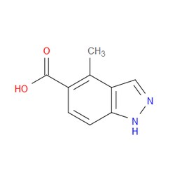 Aobchem&nbsp;4-Methyl-1H-indazole-5-carboxylic acid | ≥95% | CAS 478837-32-0 | C9H8N2O2 | 250mg