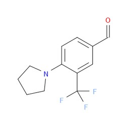 Aobchem&nbsp;4-(1-Pyrrolidinyl)-3-(trifluoromethyl)benzaldehyde | ≥97% | CAS 886500-73-8 | C12H12F3NO | 500mg