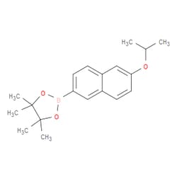 Aobchem&nbsp;2-(6-Isopropoxynaphthalen-2-yl)-4 4 5 5-tetramethyl-1 3 2-dioxaborolane | ≥97% | CAS 2246680-29-3 | C19H25BO3 | 1g