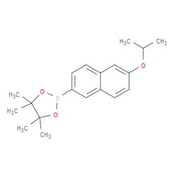 Aobchem&nbsp;2-(6-Isopropoxynaphthalen-2-yl)-4 4 5 5-tetramethyl-1 3 2-dioxaborolane | ≥97% | CAS 2246680-29-3 | C19H25BO3 | 250mg