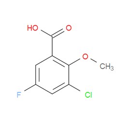 Aobchem&nbsp;3-Chloro-5-fluoro-2-methoxybenzoic acid | ≥95% | CAS 1554882-88-0 | C8H6ClFO3 | 250mg
