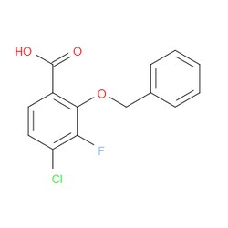 Aobchem&nbsp;2-(Benzyloxy)-4-chloro-3-fluorobenzoic acid | ≥97% | CAS 2586126-44-3 | C14H10ClFO3 | 500mg