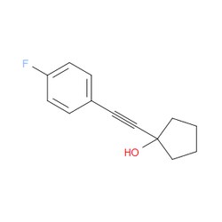 Aobchem&nbsp;1-[2-(4-Fluorophenyl)ethynyl]cyclopentanol | ≥95% | CAS 647843-91-2 | C13H13FO | 500mg