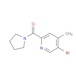 Aobchem&nbsp;5-Bromo-4-methyl-2-(pyrrolidin-1-ylcarbonyl)pyridine | ≥97% | CAS 1809161-69-0 | C11H13BrN2O | 250mg