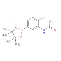 Aobchem&nbsp;3-Acetamido-4-fluorophenylboronic acid pinacol ester | ≥97% | CAS 1638329-59-5 | C14H19BFNO3 | 500mg