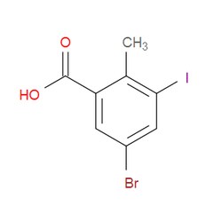 Aobchem&nbsp;5-Bromo-3-iodo-2-methylbenzoic acid | ≥95% | CAS 1379364-28-9 | C8H6BrIO2 | 1g
