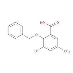 Aobchem&nbsp;2-(Benzyloxy)-3-bromo-5-methylbenzoic acid | ≥97% | CAS 2413441-13-9 | C15H13BrO3 | 1g