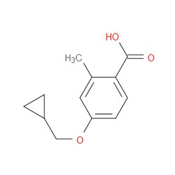 Aobchem&nbsp;4-(Cyclopropylmethoxy)-2-methylbenzoic acid | ≥95% | CAS 1224719-93-0 | C12H14O3 | 250mg