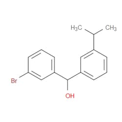 Aobchem&nbsp;3-Bromo- -[3-(1-methylethyl)phenyl]benzenemethanol | ≥95% | CAS 1443352-30-4 | C16H17BrO | 1g