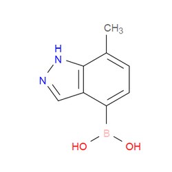Aobchem&nbsp;7-Methyl-1H-indazole-4-boronic acid | ≥95% | CAS 1310404-46-6 | C8H9BN2O2 | 250mg
