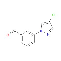 Aobchem&nbsp;Benzaldehyde  3-(4-chloro-1H-pyrazol-1-yl)- | ≥97% | CAS 1340058-89-0 | C10H7ClN2O | 500mg