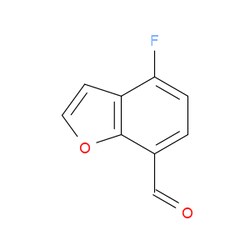 Aobchem&nbsp;4-Fluorobenzofuran-7-carbaldehyde | ≥97% | CAS 555155-07-2 | C9H5FO2 | 1g