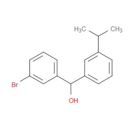 Aobchem&nbsp;3-Bromo- -[3-(1-methylethyl)phenyl]benzenemethanol | ≥95% | CAS 1443352-30-4 | C16H17BrO | 250mg