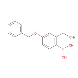 Aobchem&nbsp;4-(Benzyloxy)-2-ethylphenylboronic acid | ≥97% | CAS 1415578-37-8 | C15H17BO3 | 500mg