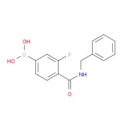 Aobchem&nbsp;4-(Benzylcarbamoyl)-3-fluorophenylboronic acid | ≥97% | CAS 874289-19-7 | C14H13BFNO3 | 500mg