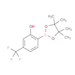 Aobchem&nbsp;2-(4 4 5 5-Tetramethyl-1 3 2-dioxaborolan-2-yl)-5-(trifluoromethyl)phenol | ≥97% | CAS 1638624-76-6 | C13H16BF3O3 | 500mg