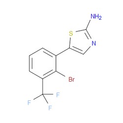 Aobchem&nbsp;5-(2-Bromo-3-(trifluoromethyl)phenyl)thiazol-2-amine | ≥97% | CAS 2734773-77-2 | C10H6BrF3N2S | 1g