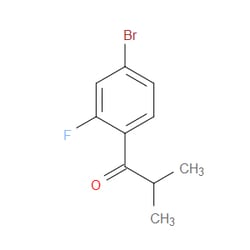 Aobchem&nbsp;1-(4-Bromo-2-fluorophenyl)-2-methyl-1-propanone | ≥95% | CAS 801303-32-2 | C10H10BrFO | 250mg
