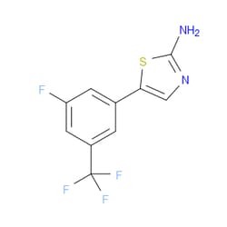 Aobchem&nbsp;5-(3-Fluoro-5-(trifluoromethyl)phenyl)thiazol-2-amine | ≥97% | CAS 1712432-71-7 | C10H6F4N2S | 250mg