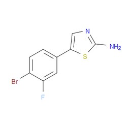 Aobchem&nbsp;5-(4-Bromo-3-fluorophenyl)thiazol-2-amine | ≥97% | CAS 1602832-59-6 | C9H6BrFN2S | 250mg