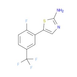 Aobchem&nbsp;5-(2-Fluoro-5-(trifluoromethyl)phenyl)thiazol-2-amine | ≥97% | CAS 2734773-72-7 | C10H6F4N2S | 500mg