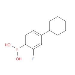 Aobchem&nbsp;(4-Cyclohexyl-2-fluorophenyl)boronic acid | ≥95% | CAS 2225179-99-5 | C12H16BFO2 | 250mg