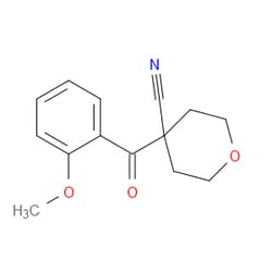 Aobchem&nbsp;Tetrahydro-4-(2-methoxybenzoyl)-2H-pyran-4-carbonitrile | ≥95% | CAS 1403567-68-9 | C14H15NO3 | 250mg
