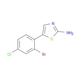 Aobchem&nbsp;5-(2-Bromo-4-chlorophenyl)thiazol-2-amine | ≥97% | CAS 1594647-85-4 | C9H6BrClN2S | 1g