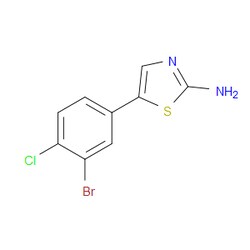 Aobchem&nbsp;5-(3-Bromo-4-chlorophenyl)thiazol-2-amine | ≥97% | CAS 1597807-52-7 | C9H6BrClN2S | 1g