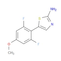 Aobchem&nbsp;5-(2 6-Difluoro-4-methoxyphenyl)thiazol-2-amine | ≥97% | CAS 1183701-70-3 | C10H8F2N2OS | 250mg