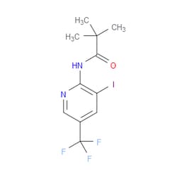 Aobchem&nbsp;N-(3-Iodo-5-(trifluoromethyl)pyridin-2-yl)pivalamide | ≥97% | CAS 1002916-67-7 | C11H12F3IN2O | 250mg