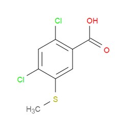 Aobchem&nbsp;2 4-Dichloro-5-(methylthio)benzoic acid | ≥97% | CAS 51521-99-4 | C8H6Cl2O2S | 250mg