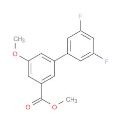 Aobchem&nbsp;Methyl 3  5 -difluoro-5-methoxy-[1 1 -biphenyl]-3-carboxylate | ≥97% | CAS 1820747-70-3 | C15H12F2O3 | 1g