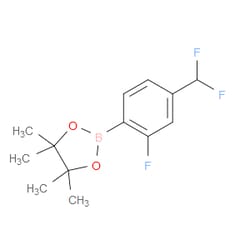 Aobchem&nbsp;2-(4-(Difluoromethyl)-2-fluorophenyl)-4 4 5 5-tetramethyl-1 3 2-dioxaborolane | ≥95% | CAS 2410032-62-9 | C13H16BF3O2 | 250mg