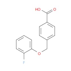 Aobchem&nbsp;4-((2-Fluorophenoxy)methyl)benzoic acid | ≥95% | CAS 943114-74-7 | C14H11FO3 | 250mg