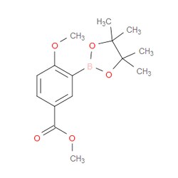 Aobchem&nbsp;2-Methoxy-5-methoxycarbonylphenylboronic acid pinacol ester | ≥97% | CAS 269410-10-8 | C15H21BO5 | 500mg