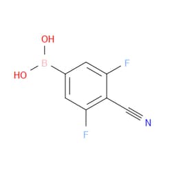 Aobchem&nbsp;4-Cyano-3 5-difluorophenylboronic acid | ≥97% | CAS 861710-03-4 | C7H4BF2NO2 | 250mg