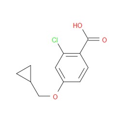 Aobchem&nbsp;2-Chloro-4-(cyclopropylmethoxy)benzoic acid | ≥95% | CAS 1237084-18-2 | C11H11ClO3 | 1g