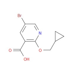Aobchem&nbsp;5-Bromo-2-(cyclopropylmethoxy)nicotinic acid | ≥95% | CAS 1017782-57-8 | C10H10BrNO3 | 500mg