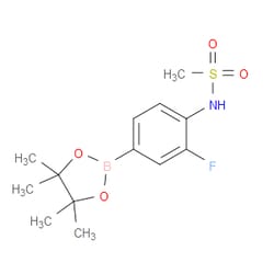 Aobchem&nbsp;N-(2-fluoro-4-(4 4 5 5-tetramethyl-1 3 2-dioxaborolan-2-yl)phenyl)methanesulfonamide | ≥95% | CAS 856898-43-6 | C13H19BFNO4S | 500mg