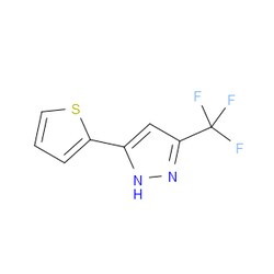 Aobchem&nbsp;5-(Thiophen-2-yl)-3-(trifluoromethyl)-1H-pyrazole | ≥95% | CAS 128228-96-6 | C8H5F3N2S | 250mg